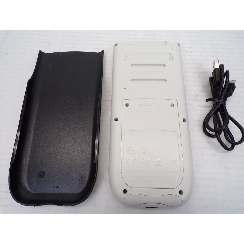 TI-84 Plus C Silver Edition Graphing Calculator w Cover & Charging Cable